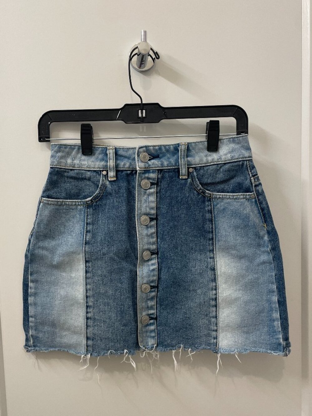 PacSun Light Wash Denim Mini Skirt